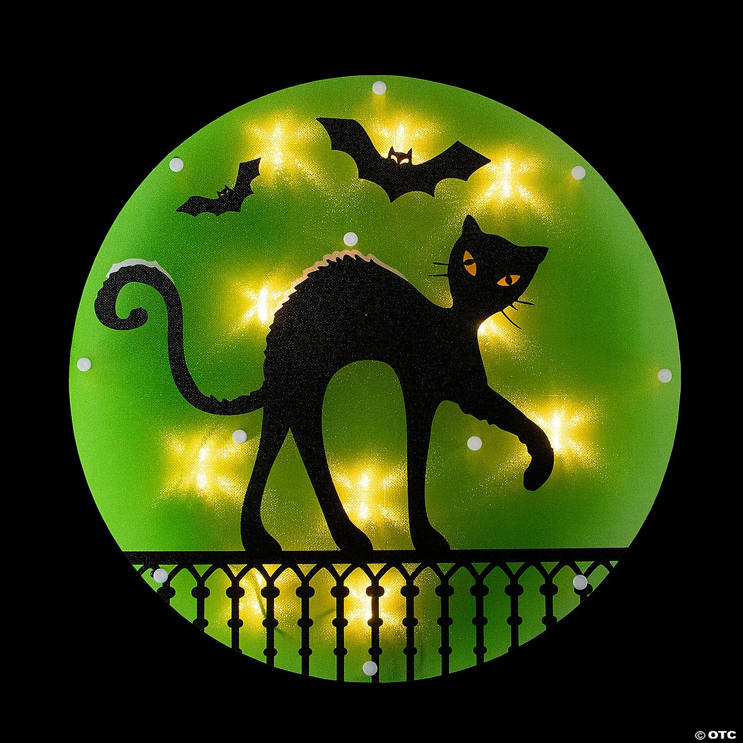Hot Sale 😉 13.75" Lighted Black Cat 🧛 Halloween Window Silhouette 🌟 - Image 3