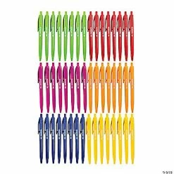 Wholesale 🔥 Personalized Solid Color Retractable Pen Assortment - 48 Pc. 👍