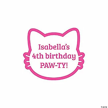 Hot Sale π Personalized Cat Favor Stickers - 48 Pc. βοΈ