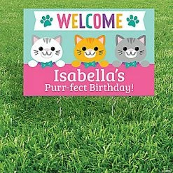 Brand new 🤩 Personalized Cat Party Yard Sign ⭐