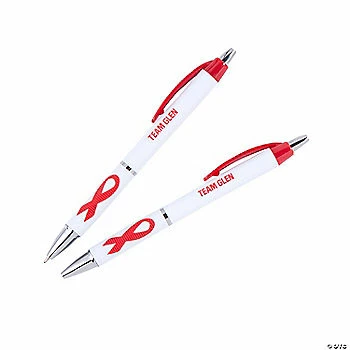 Coupon ๐ Personalized Red Ribbon Awareness Grip Pens - 48 Pc. ๐คฉ