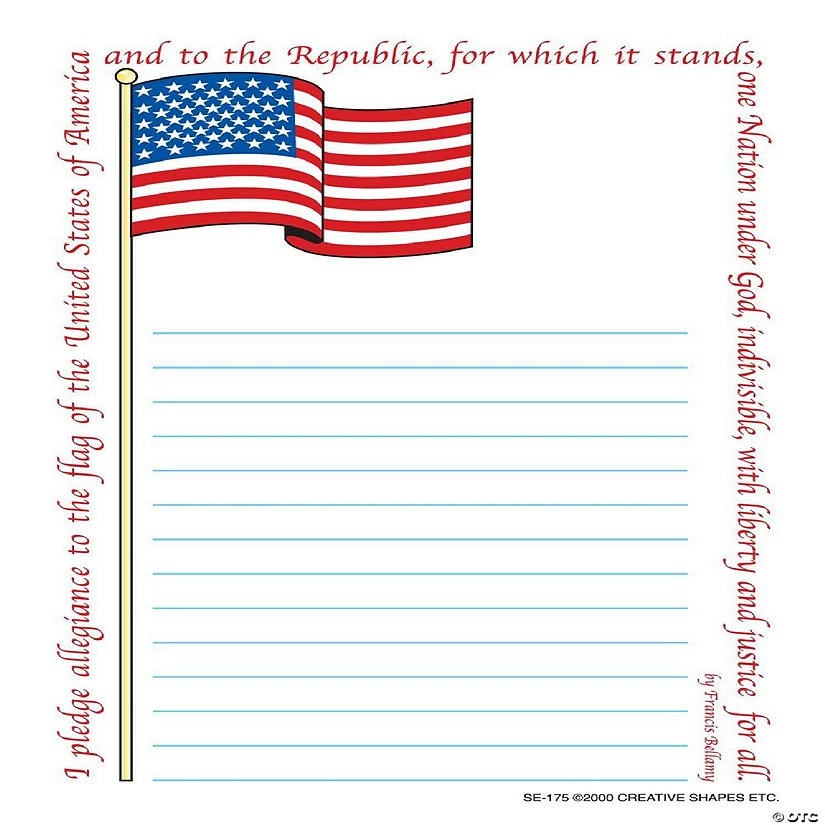 Deals 😉 Creative Shapes Etc. - Large Notepad - Pledge/flag 🔔 - Image 2