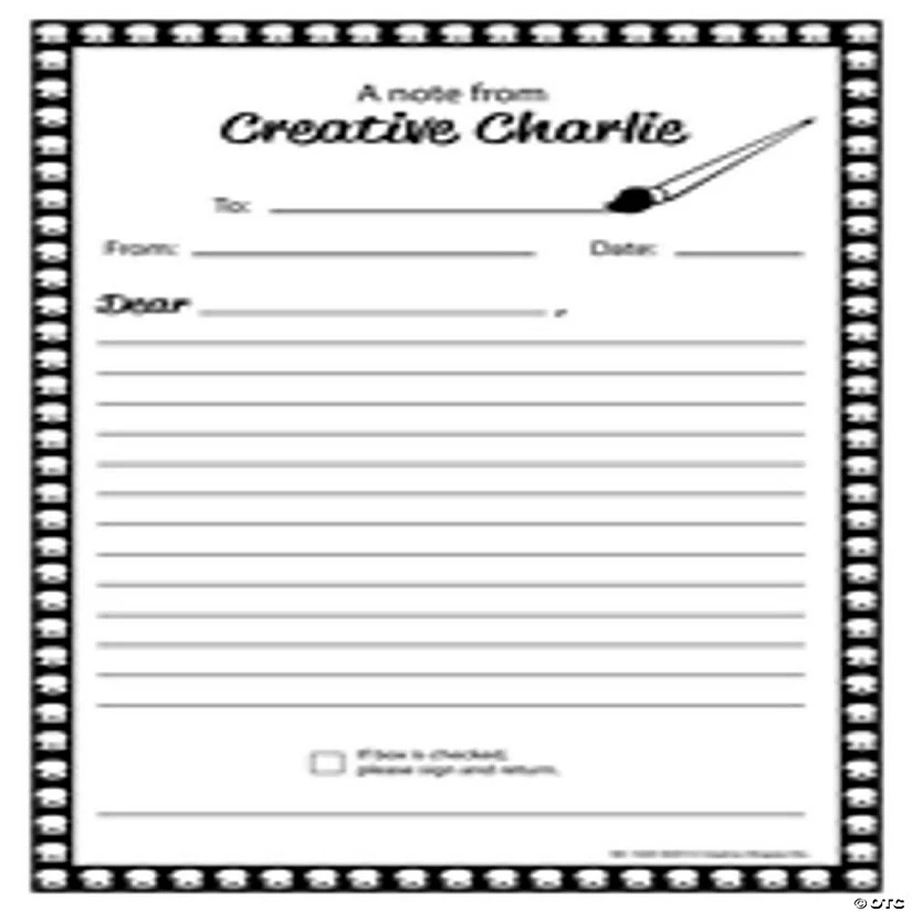 Best reviews of 😉 Creative Shapes Etc. - Notes From Teachers - Creative Charlie Primary Blank Note ✔️ - Image 2
