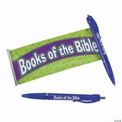 Promo 😀 Books of the Bible Scroll Pens - 12 Pc. 🔔