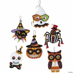Brand new ❤️ Bucilla Felt Ornaments Applique Kit Set Of 6-Vintage 🧛 Halloween ✨