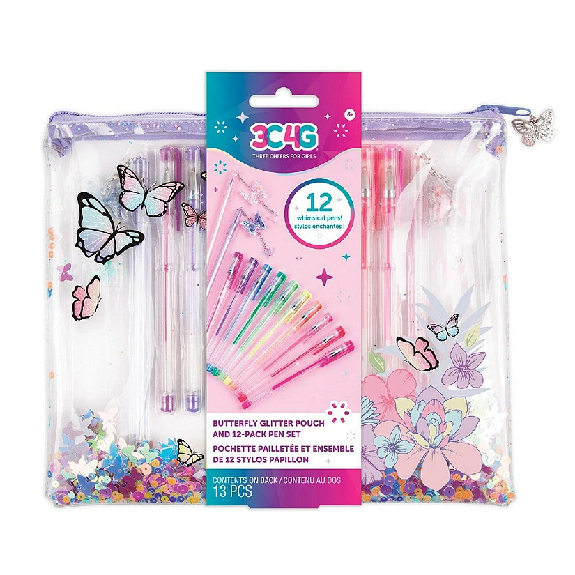 Discount ๐ฅ Butterfly Glitter Pouch & 12pk Pen Set ๐