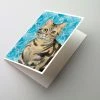 Top 10 🔥 Caroline's Treasures American Shorthair Brown Tabby Winter Snowflakes Greeting Cards and Envelopes Pack of 8, 7 x 5, Cats 🔥