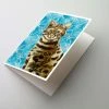 Discount 👏 Caroline's Treasures Bengal Winter Snowflakes Greeting Cards and Envelopes Pack of 8, 7 x 5, Cats 🎉