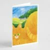 Budget 🔔 Caroline's Treasures Big Orange Tabby Cat on the Golf Course Greeting Cards and Envelopes Pack of 8, 7 x 5, Cats 😀