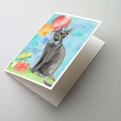 Top 10 ⭐ Caroline's Treasures 🥳 Birthday, Blue Russian Happy 🥳 Birthday Greeting Cards and Envelopes Pack of 8, 7 x 5, Cats 🤩