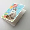 New 🌟 Caroline's Treasures 🥳 Birthday, Siberian Happy 🥳 Birthday Greeting Cards and Envelopes Pack of 8, 7 x 5, Cats 👍