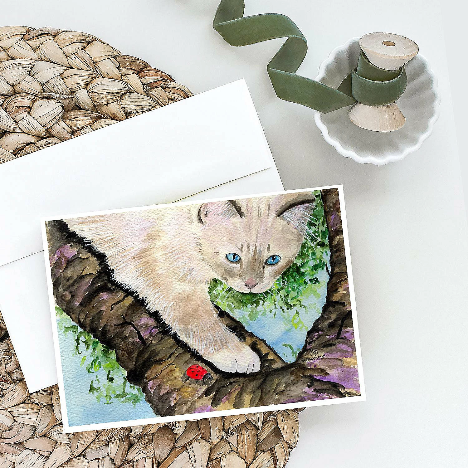 Coupon ❤️ Caroline's Treasures Cat - Birman Greeting Cards and Envelopes Pack of 8, 7 x 5, Cats 🔥 - Image 2