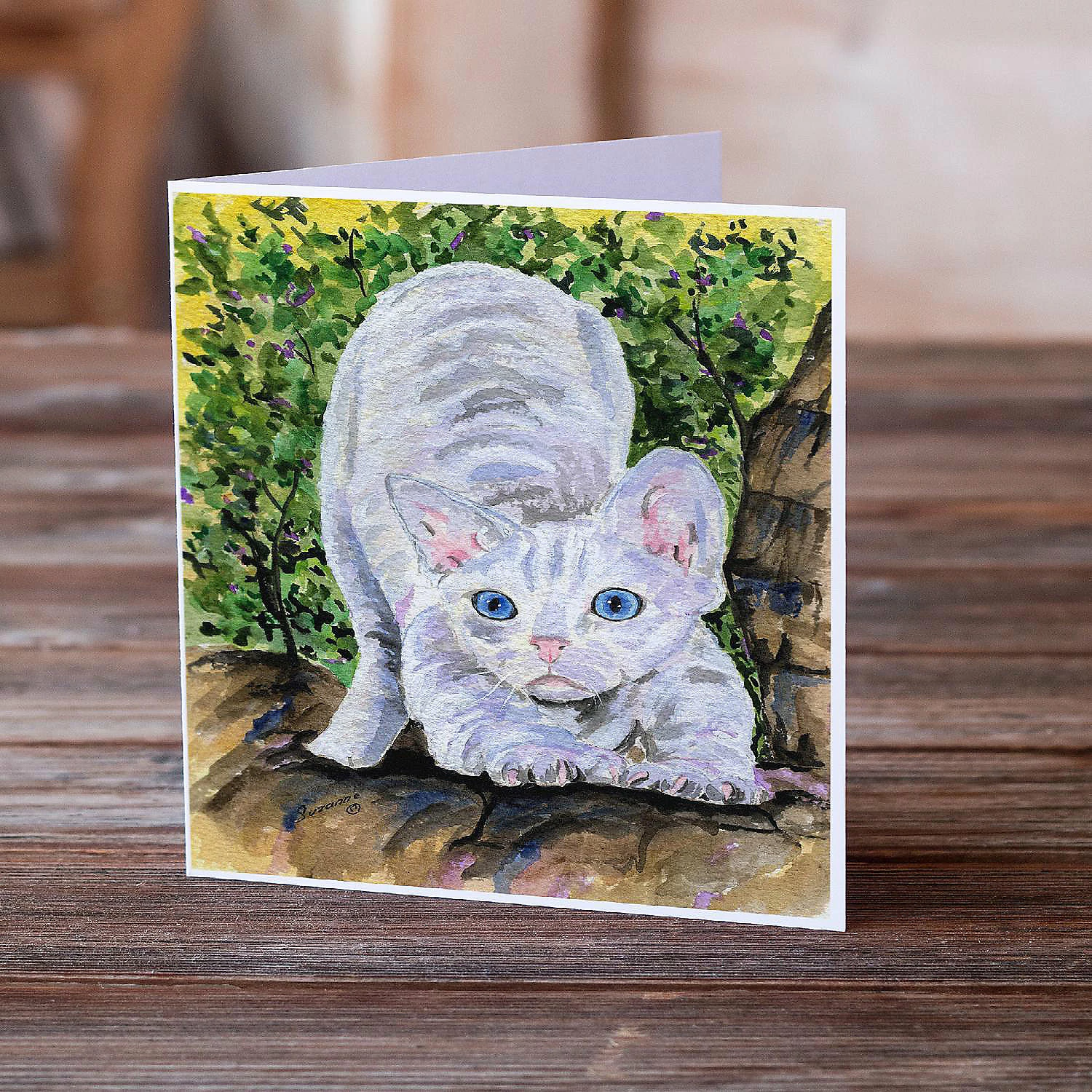 Best Sale 🔥 Caroline's Treasures Cat - Devon Rex Greeting Cards and Envelopes Pack of 8, 7 x 5, Cats 🥰 - Image 2