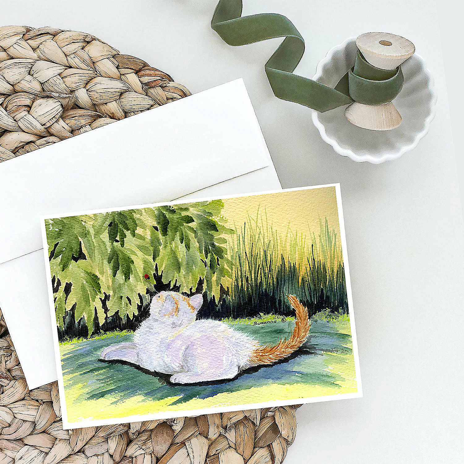 Buy 🔥 Caroline's Treasures Cat Greeting Cards and Envelopes Pack of 8, 7 x 5, Cats ✨ - Image 2