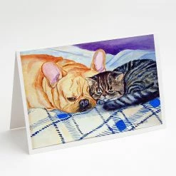 Hot Sale ⌛ Caroline's Treasures Cat Greeting Cards and Envelopes Pack of 8, 7 x 5, Cats 🎁