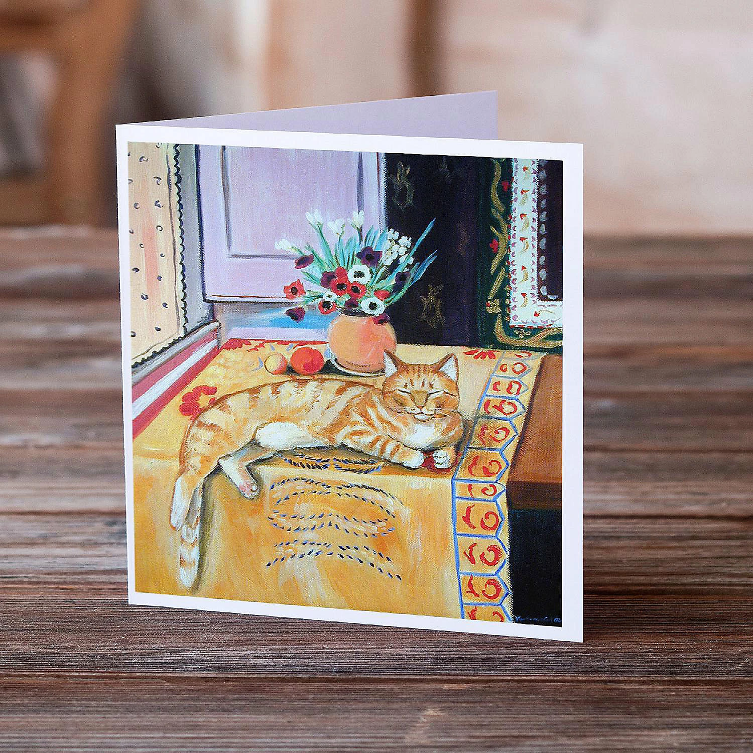 Brand new ๐ Caroline's Treasures Cat Greeting Cards and Envelopes Pack of 8, 7 x 5, Cats ๐คฉ - Image 2