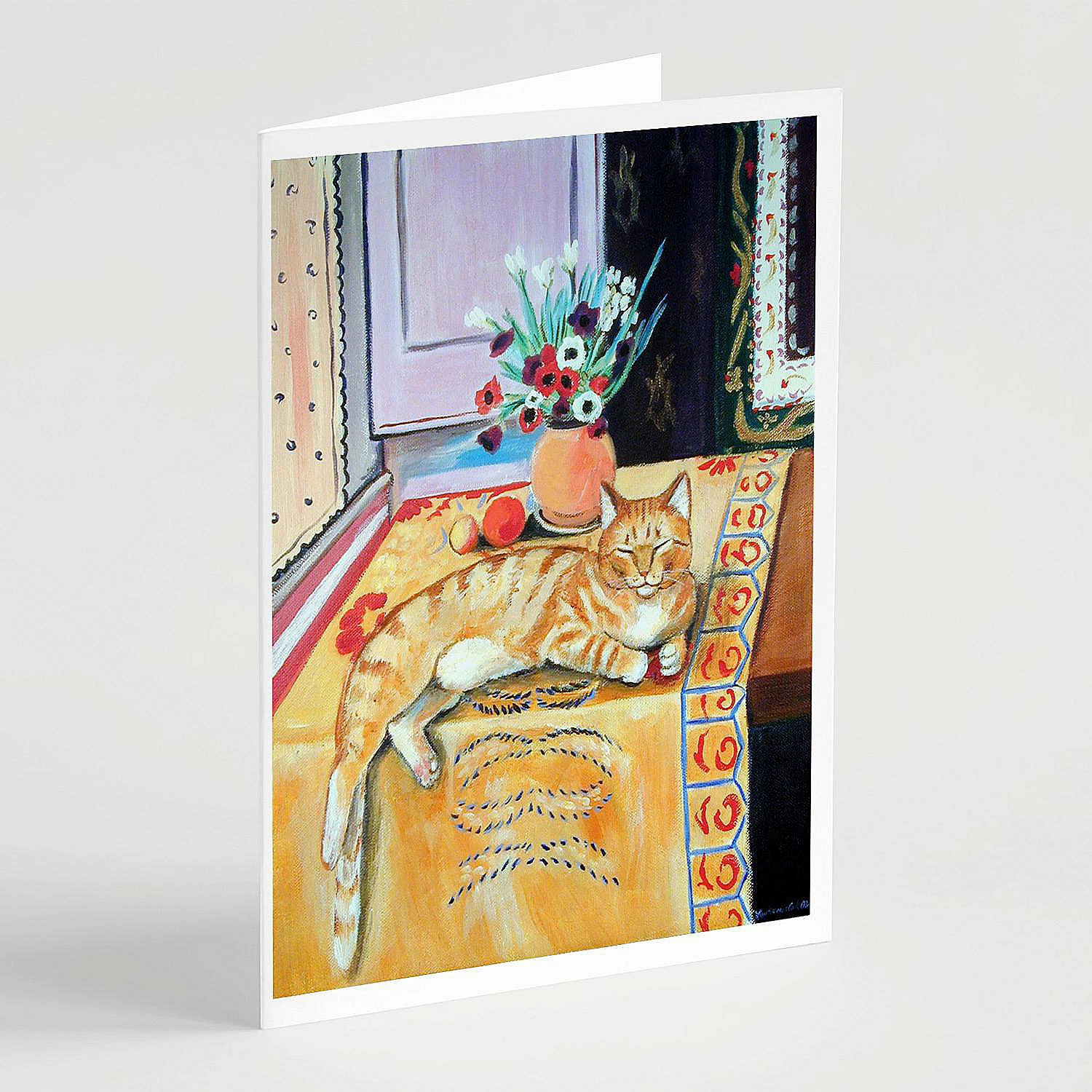 Brand new ๐ Caroline's Treasures Cat Greeting Cards and Envelopes Pack of 8, 7 x 5, Cats ๐คฉ