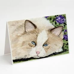 Best deal ⌛ Caroline's Treasures Cat Greeting Cards and Envelopes Pack of 8, 7 x 5, Cats 🧨