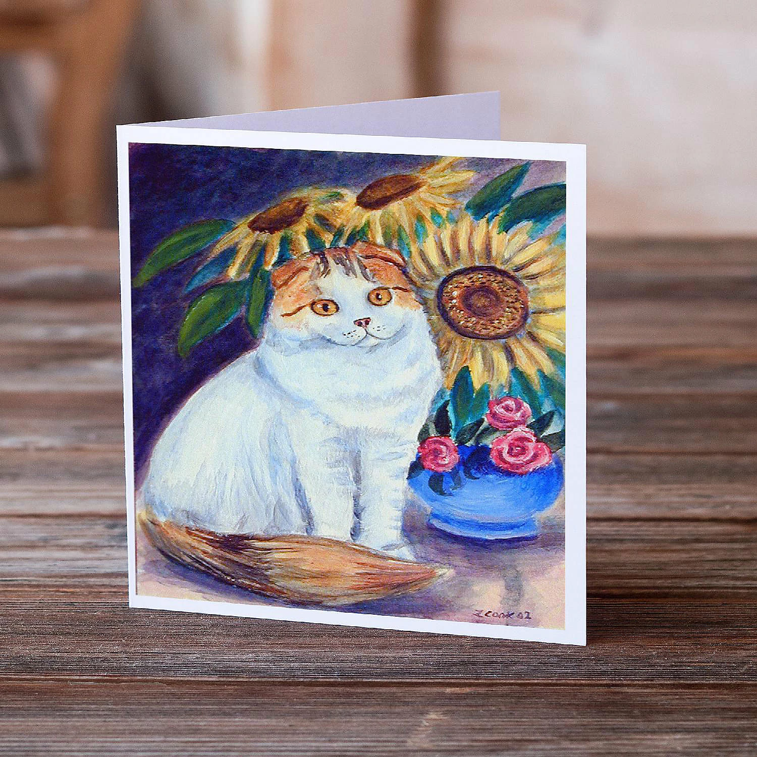 Budget โจ Caroline's Treasures Cat Greeting Cards and Envelopes Pack of 8, 7 x 5, Cats ๐ - Image 2