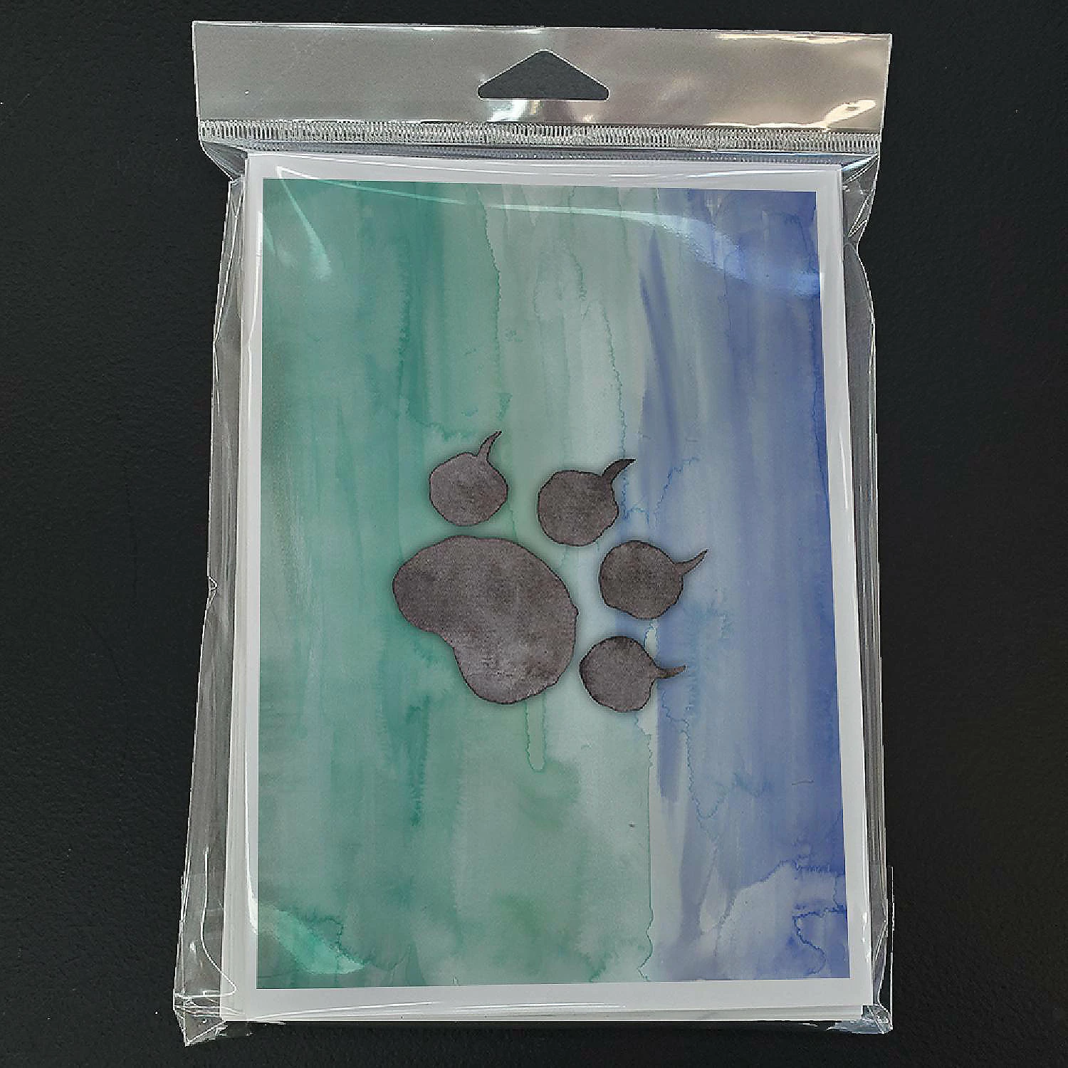 New ✨ Caroline's Treasures Cat Paw Watercolor Greeting Cards and Envelopes Pack of 8, 7 x 5, Cats 🎁 - Image 3