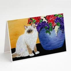 Outlet 😉 Caroline's Treasures Cat - Ragdoll Greeting Cards and Envelopes Pack of 8, 7 x 5, Cats 💯