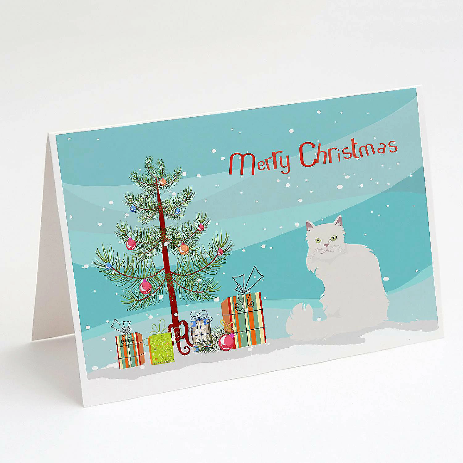 Budget ๐งจ Caroline's Treasures ๐
Christmas, Asian Semi Longhaired Cat Merry ๐
Christmas Greeting Cards and Envelopes Pack of 8, 7 x 5, Cats โ