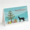 Hot Sale 😀 Caroline's Treasures 🎁 Christmas, Black Cornish Rex Cat Merry 🎁 Christmas Greeting Cards and Envelopes Pack of 8, 7 x 5, Cats 💯