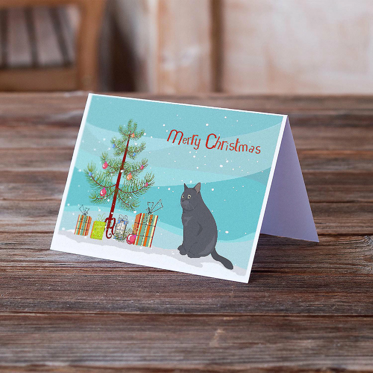 Best reviews of ๐ฅ Caroline's Treasures โ Christmas, British Shorthair #1 Cat Merry โ Christmas Greeting Cards and Envelopes Pack of 8, 7 x 5, Cats โญ - Image 2