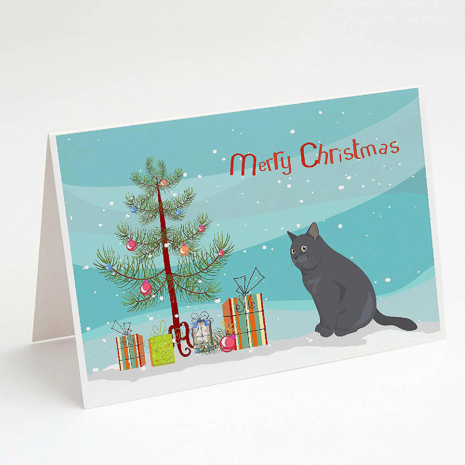 Best reviews of ๐ฅ Caroline's Treasures โ Christmas, British Shorthair #1 Cat Merry โ Christmas Greeting Cards and Envelopes Pack of 8, 7 x 5, Cats โญ