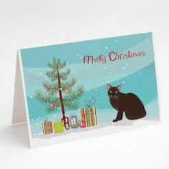 Cheapest 👍 Caroline's Treasures 🎄 Christmas, Burmese #1 Cat Merry 🎄 Christmas Greeting Cards and Envelopes Pack of 8, 7 x 5, Cats 😍