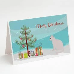 Outlet 😉 Caroline's Treasures 🎅 Christmas, Burmilla #2 Cat Merry 🎅 Christmas Greeting Cards and Envelopes Pack of 8, 7 x 5, Cats 🔔
