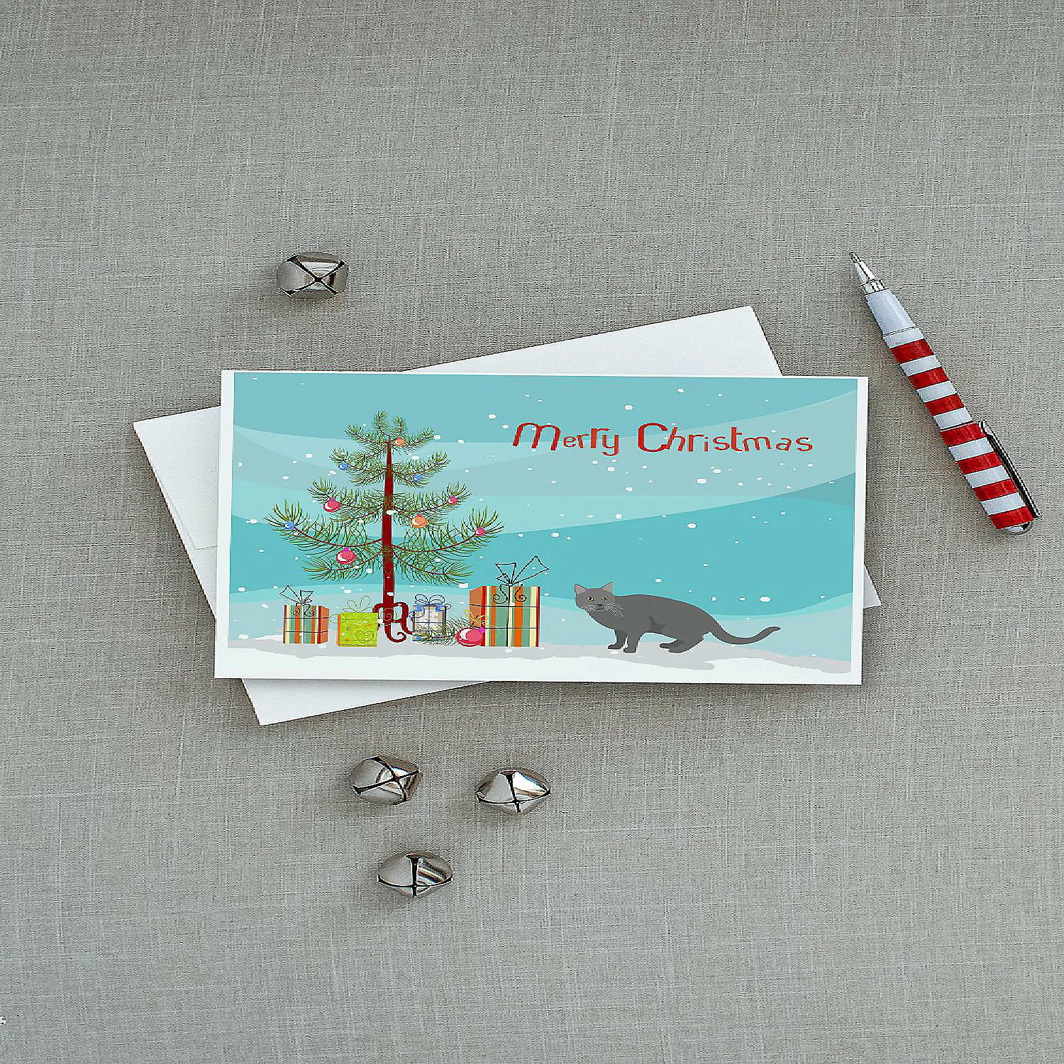 Wholesale ⭐ Caroline's Treasures 🎅 Christmas, Chartreux #1 Cat Merry 🎅 Christmas Greeting Cards and Envelopes Pack of 8, 7 x 5, Cats ⌛ - Image 3