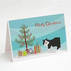 Top 10 ⭐ Caroline's Treasures 🔔 Christmas, Cymric Cat Merry 🔔 Christmas Greeting Cards and Envelopes Pack of 8, 7 x 5, Cats 😀