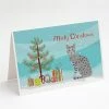 Promo 😉 Caroline's Treasures 🎄 Christmas, Egyptian Mau Cat Merry 🎄 Christmas Greeting Cards and Envelopes Pack of 8, 7 x 5, Cats ⌛