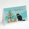 Hot Sale 🔥 Caroline's Treasures 🎄 Christmas, Foldex Exotic Fold #2 Cat Merry 🎄 Christmas Greeting Cards and Envelopes Pack of 8, 7 x 5, Cats ⭐