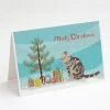 Buy ❤️ Caroline's Treasures 🔔 Christmas, Foldex Exotic Fold Cat Merry 🔔 Christmas Greeting Cards and Envelopes Pack of 8, 7 x 5, Cats ⭐
