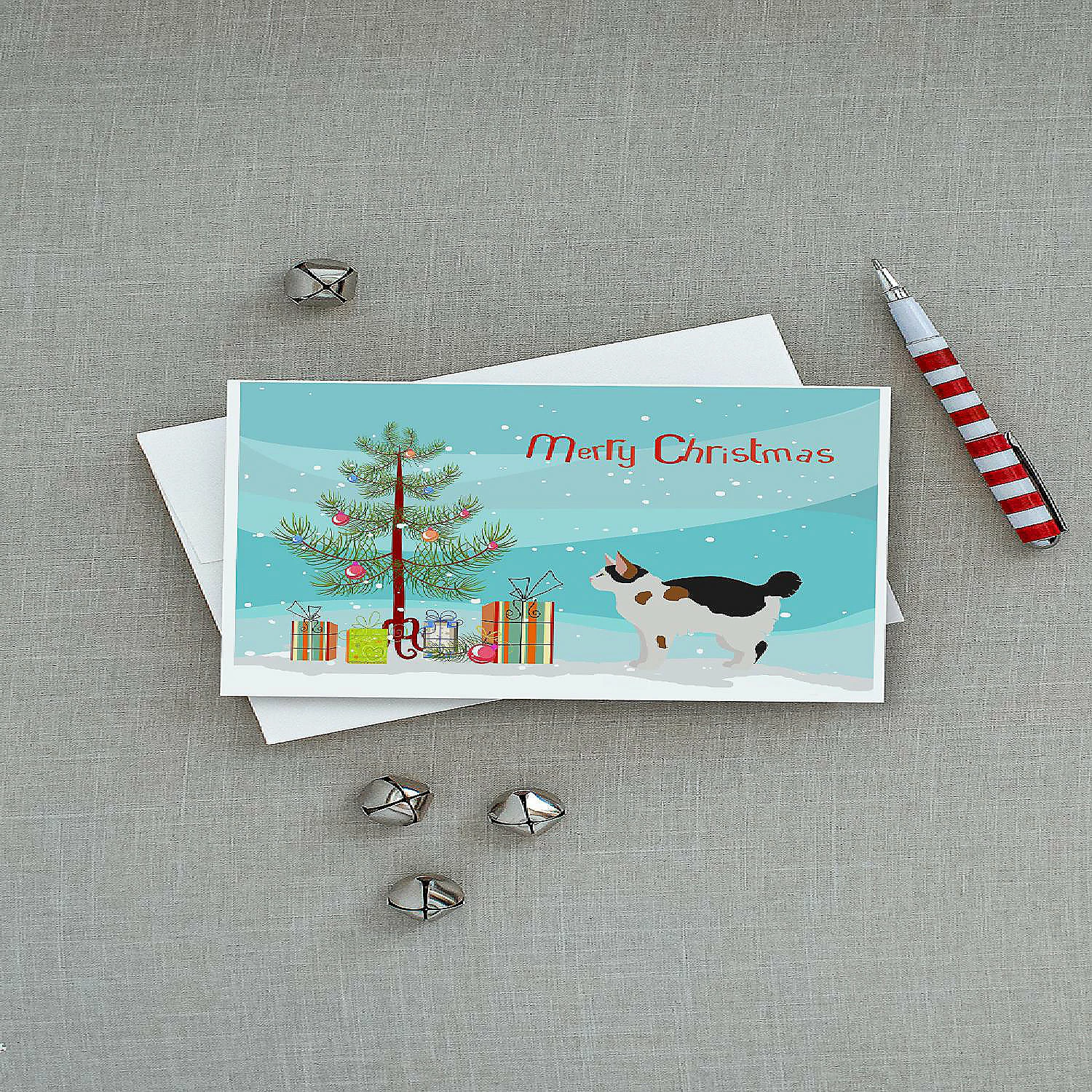 Discount ๐งจ Caroline's Treasures โ Christmas, Manx #3 Cat Merry โ Christmas Greeting Cards and Envelopes Pack of 8, 7 x 5, Cats ๐ฅ - Image 3