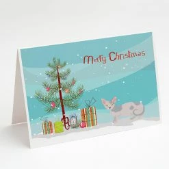 Discount 😉 Caroline's Treasures 🎄 Christmas, Minskin Cat Merry 🎄 Christmas Greeting Cards and Envelopes Pack of 8, 7 x 5, Cats 😀