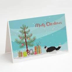 Budget 🎁 Caroline's Treasures 🎅 Christmas, Napoleon #2 Cat Merry 🎅 Christmas Greeting Cards and Envelopes Pack of 8, 7 x 5, Cats 🌟
