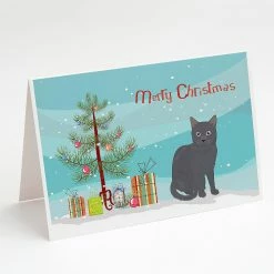 Buy 👍 Caroline's Treasures 🎄 Christmas, Nebelung Cat Merry 🎄 Christmas Greeting Cards and Envelopes Pack of 8, 7 x 5, Cats 💯