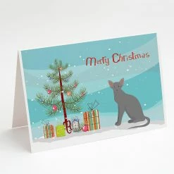 Brand new 😍 Caroline's Treasures 🎁 Christmas, Oriental Shorthair Cat Merry 🎁 Christmas Greeting Cards and Envelopes Pack of 8, 7 x 5, Cats ✨