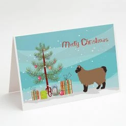 Brand new 💯 Caroline's Treasures 🔔 Christmas, Owyhee Bob #2 Cat Merry 🔔 Christmas Greeting Cards and Envelopes Pack of 8, 7 x 5, Cats 🌟