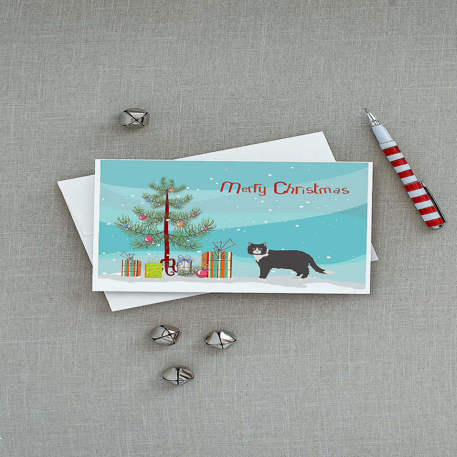 Best reviews of 🌟 Caroline's Treasures 🎅 Christmas, Poodle Cat #1 Cat Merry 🎅 Christmas Greeting Cards and Envelopes Pack of 8, 7 x 5, Cats 👏 - Image 3