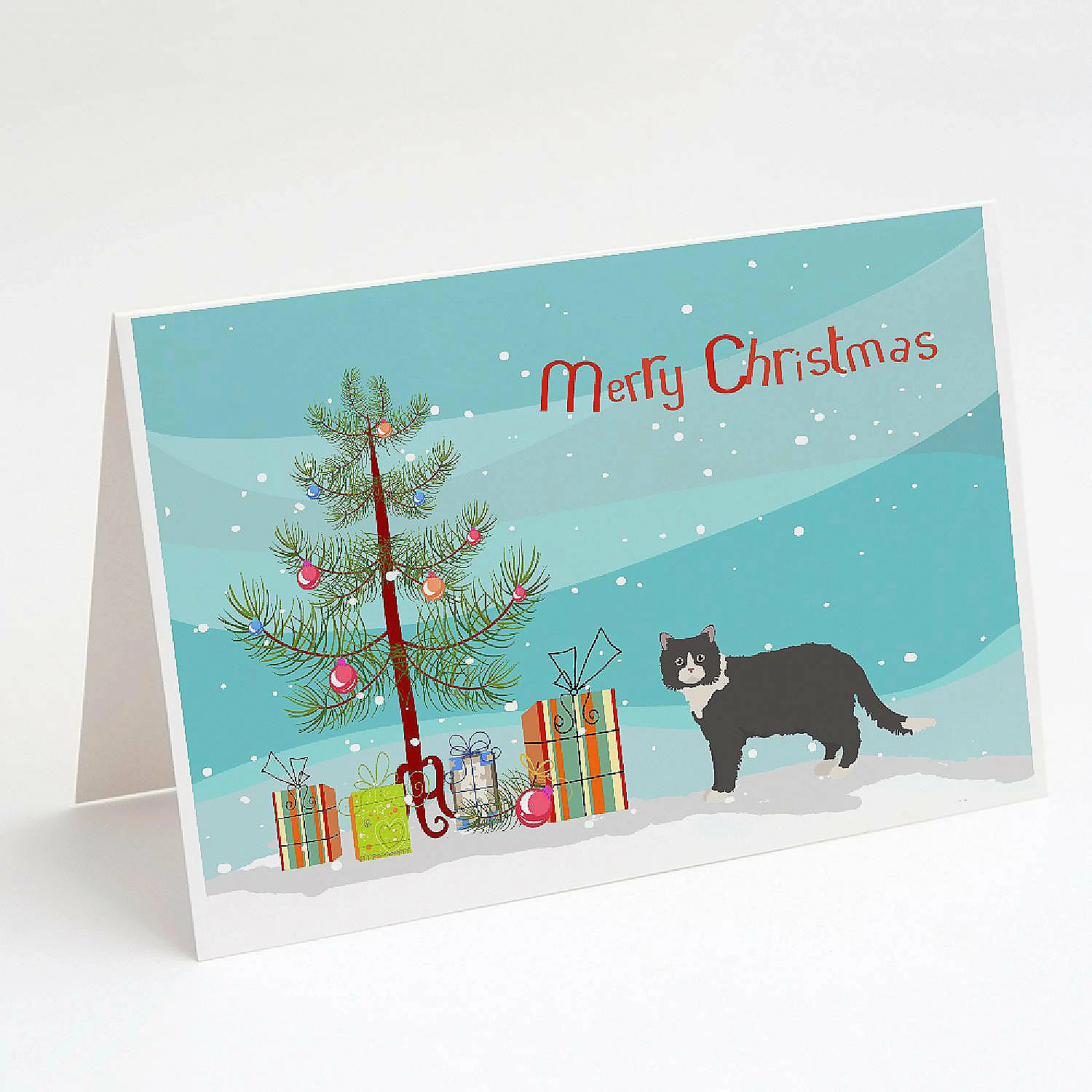 Best reviews of 🌟 Caroline's Treasures 🎅 Christmas, Poodle Cat #1 Cat Merry 🎅 Christmas Greeting Cards and Envelopes Pack of 8, 7 x 5, Cats 👏