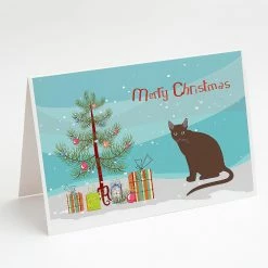 Brand new ⭐ Caroline's Treasures 🎁 Christmas, Raas Cat Merry 🎁 Christmas Greeting Cards and Envelopes Pack of 8, 7 x 5, Cats 🔔
