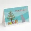 Hot Sale ❤️ Caroline's Treasures 🎅 Christmas, Russian Blue Cat Merry 🎅 Christmas Greeting Cards and Envelopes Pack of 8, 7 x 5, Cats 👏
