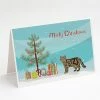Discount ⌛ Caroline's Treasures 🎁 Christmas, Scottish Straight #2 Cat Merry 🎁 Christmas Greeting Cards and Envelopes Pack of 8, 7 x 5, Cats ✨