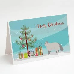 Cheap 😀 Caroline's Treasures 🎄 Christmas, Selkirk Rex #2 Cat Merry 🎄 Christmas Greeting Cards and Envelopes Pack of 8, 7 x 5, Cats ⭐