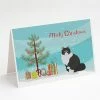 New 🔥 Caroline's Treasures 🎄 Christmas, Siberian Forest Cat Merry 🎄 Christmas Greeting Cards and Envelopes Pack of 8, 7 x 5, Cats ❤️
