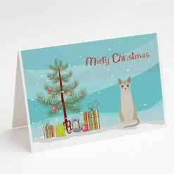 Cheap ⭐ Caroline's Treasures ❄ Christmas, Singapura #2 Cat Merry ❄ Christmas Greeting Cards and Envelopes Pack of 8, 7 x 5, Cats 🤩